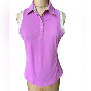 Callaway golf tank polo size M lilac and cream